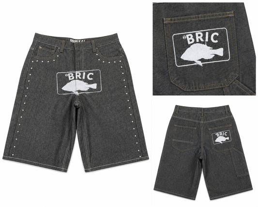 Dark Wolf Grey Denim Shorts