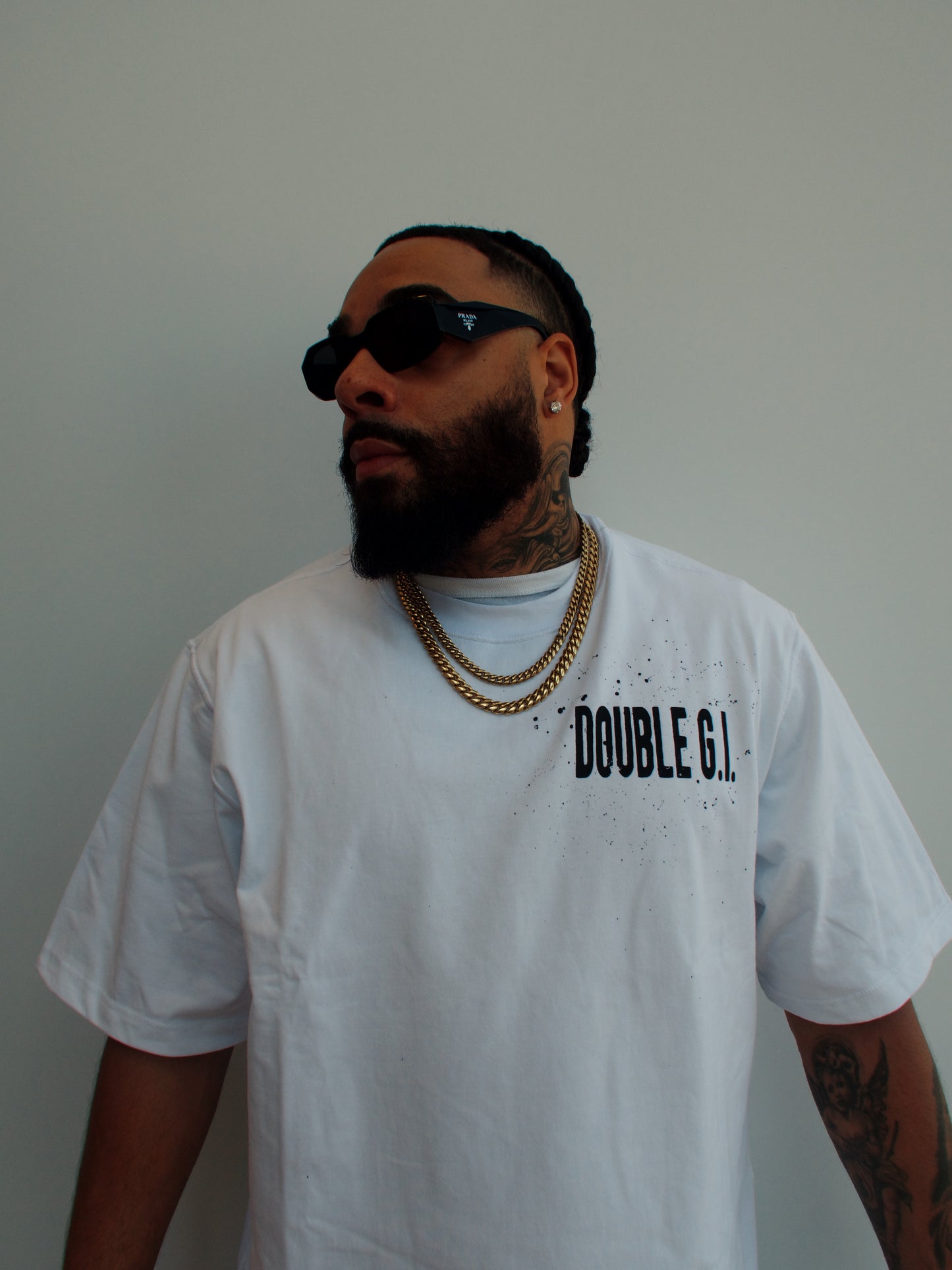 "Bric No K 4" White Heavy Tee